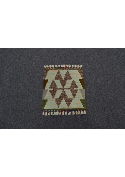 Yeni El Dokuma Kare Köşe Sandalye Minderi Pınarbaşı Kayseri Yün Kilim 5954 fırsatları