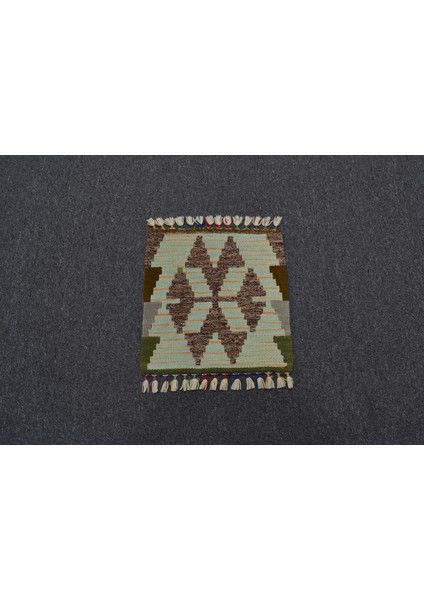 Yeni El Dokuma Kare Köşe Sandalye Minderi Pınarbaşı Kayseri Yün Kilim 5954 indirimleri