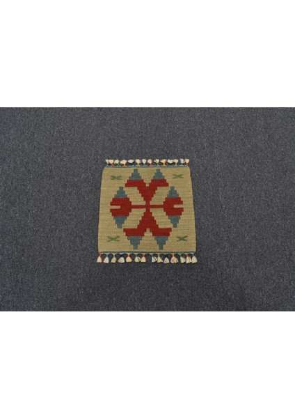 Yeni El Dokuma Kare Köşe Sandalye Minderi Pınarbaşı Kayseri Yün Kilim 5966 indirimleri