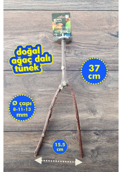 Venty Doğal Papağan Tüneği 37 cm | Muhabbet, Sevda, Forpus, Cennet - T406