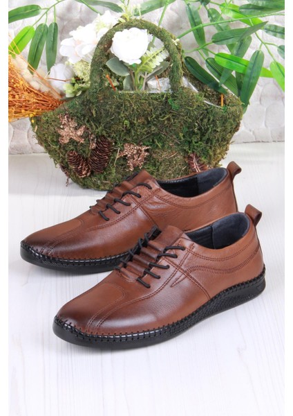 425000 Yumuşak Esnek Rahat Lastik Bağcıklı Hakiki Deri Erkek Ayakkabı modelleri