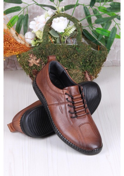 425000 Yumuşak Esnek Rahat Lastik Bağcıklı Hakiki Deri Erkek Ayakkabı fırsatları