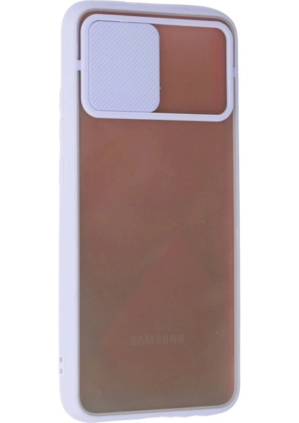 Samsung Galaxy A03S Kılıf Palm Buzlu Kamera Sürgülü Silikon - Lila modelleri