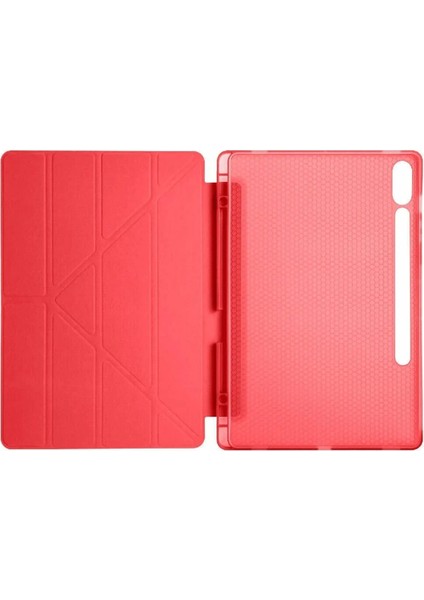 Bfs Samsung Galaxy X610 Tab S9 Fe Plus 12.4 Kılıf Kalemlikli Mars Tablet Kılıfı - Kırmızı modelleri