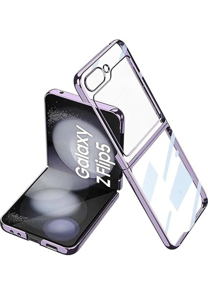 Samsung Galaxy Z Flip 5 Kılıf Fold Element Kapak - Mor