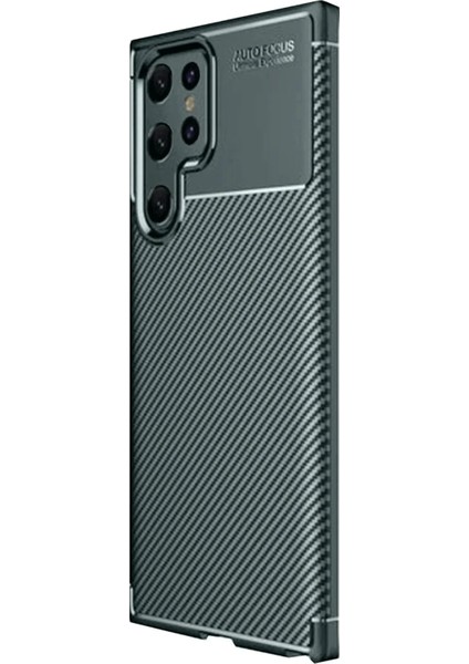 Bfs Samsung Galaxy S25 Ultra Kılıf Auto Focus Karbon Kapak - Koyu Yeşil
