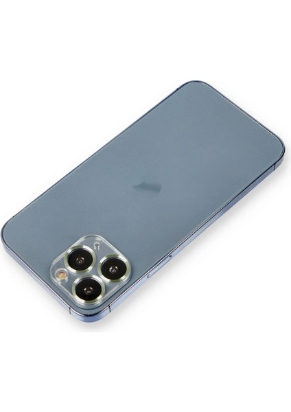 Bfs iPhone 11 Pro Metal Kamera Lens Koruma Cam - Açık Yeşil