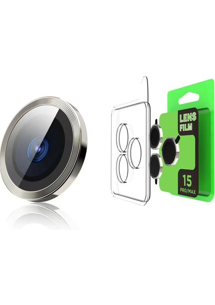 Bfs iPhone 15 Raze Metal Kamera Lens - Pembe modelleri
