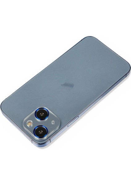 Bfs iPhone 13 Mini Metal Kamera Lens Koruma Cam - Mavi