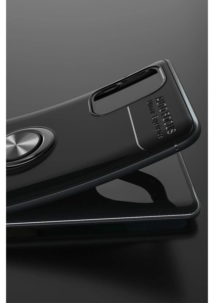 Bfs Samsung Galaxy A71 Kılıf Range Yüzüklü Silikon - Siyah-Mavi indirimleri