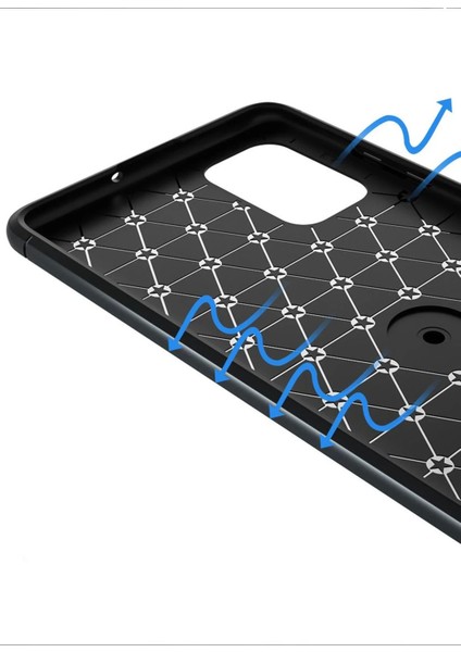 Bfs Samsung Galaxy A71 Kılıf Range Yüzüklü Silikon - Siyah-Mavi