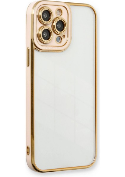 Bfs iPhone 13 Pro Max Kılıf Liva Lens Silikon - Pudra