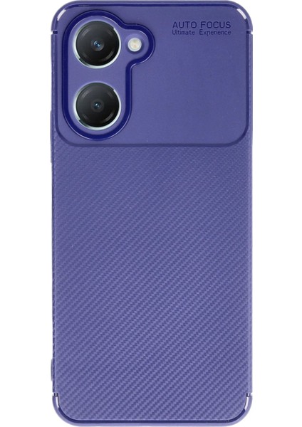 Bfs Vivo Y18 Kılıf Auto Focus Karbon Kapak - Lacivert