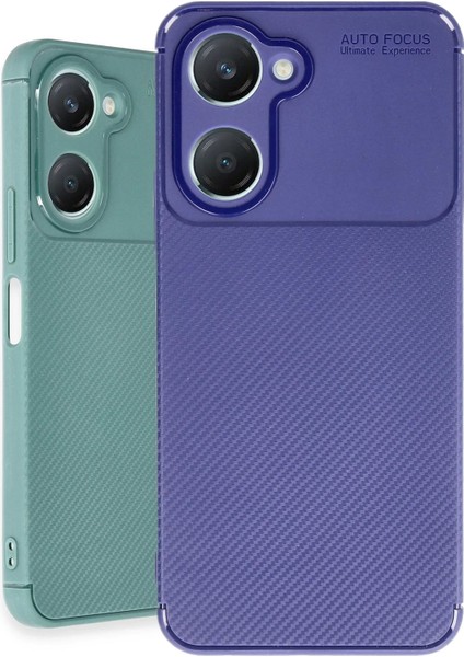 Bfs Vivo Y18 Kılıf Auto Focus Karbon Kapak - Lacivert modelleri