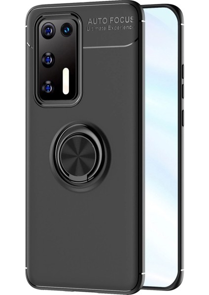 Bfs Huawei P40 Kılıf Range Yüzüklü Silikon - Siyah