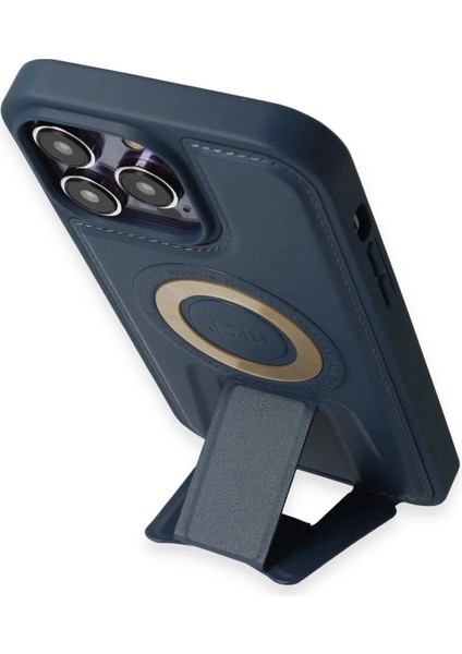 Bfs iPhone 14 Pro Kılıf Merkür Magneticsafe Standlı Kapak - Lacivert fırsatları