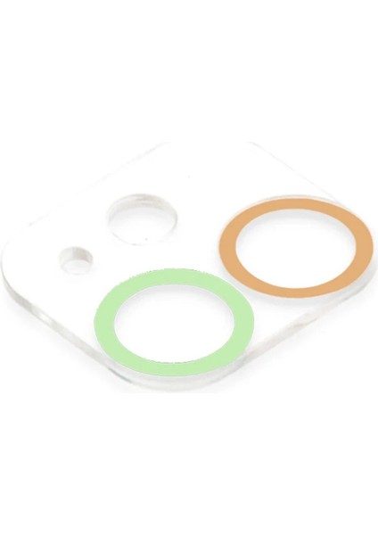 Bfs iPhone 11 Renkli Kamera Lens Koruma Cam - Turuncu-Yeşil modelleri
