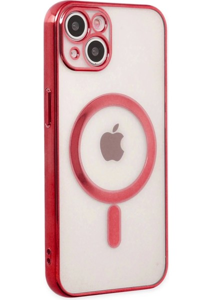 Bfs iPhone 14 Plus Kılıf Magneticsafe Lazer Silikon - Kırmızı