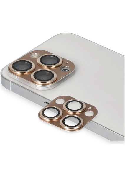 Bfs iPhone 13 Pro Max Pers Alüminyum Kamera Lens - Gold modelleri