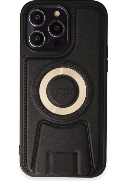 Bfs iPhone 13 Pro Max Kılıf Merkür Magneticsafe Standlı Kapak - Siyah