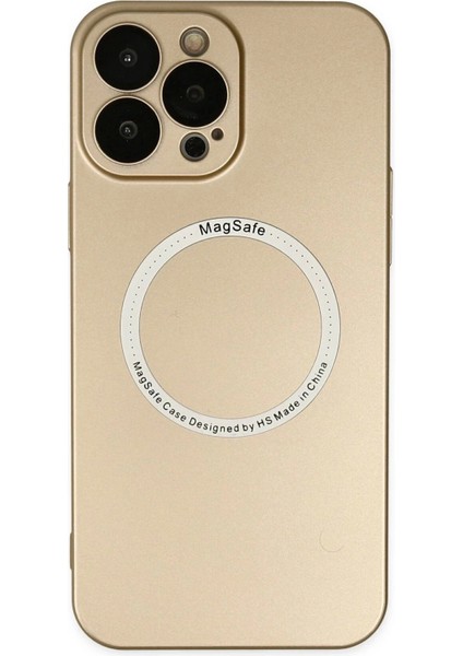 Bfs iPhone 13 Pro Kılıf Jack Magneticsafe Lens Silikon - Gold