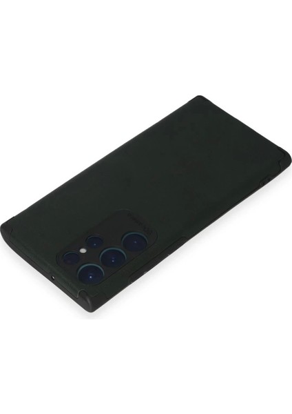 Bfs Samsung Galaxy S22 Ultra Kılıf Loop Deri Silikon - Yeşil modelleri