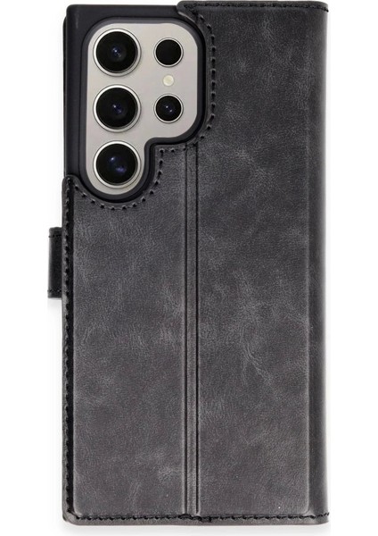 Samsung Galaxy S24 Ultra Kılıf Trend S Plus Kapaklı Kılıf - Siyah