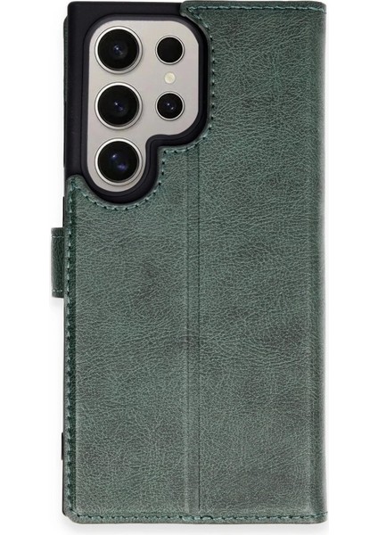 Samsung Galaxy S24 Ultra Kılıf Trend S Plus Kapaklı Kılıf - Yeşil