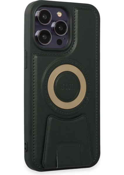 Bfs iPhone 13 Pro Max Kılıf Merkür Magneticsafe Standlı Kapak - Koyu Yeşil fiyatları