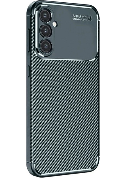 Samsung Galaxy S24 Fe Kılıf Auto Focus Karbon Kapak - Koyu Yeşil