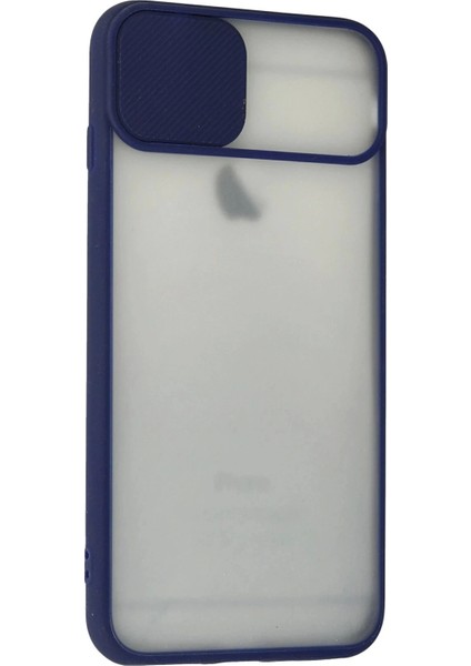 Bfs iPhone 6 Plus Kılıf Palm Buzlu Kamera Sürgülü Silikon - Lacivert modelleri