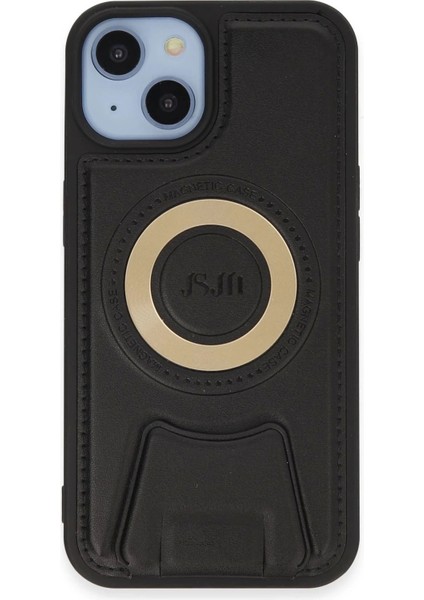 Bfs iPhone 14 Kılıf Merkür Magneticsafe Standlı Kapak - Siyah
