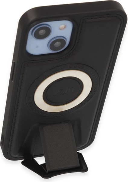 Bfs iPhone 14 Kılıf Merkür Magneticsafe Standlı Kapak - Siyah