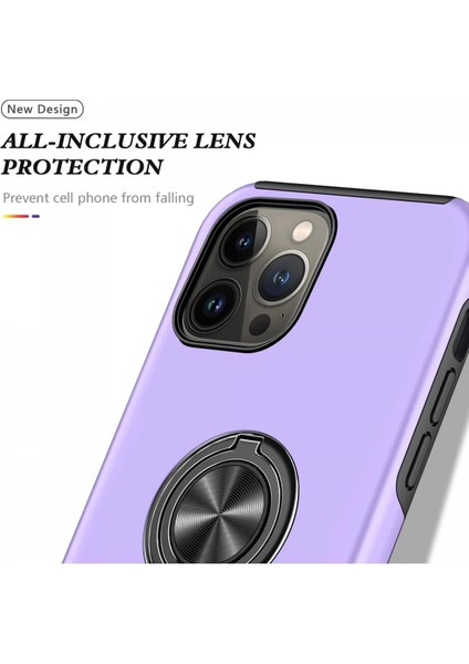 Bfs iPhone 13 Pro Max Kılıf Elit Yüzüklü Kapak - Mor fırsatları