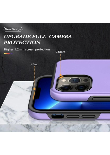 Bfs iPhone 13 Pro Max Kılıf Elit Yüzüklü Kapak - Mor