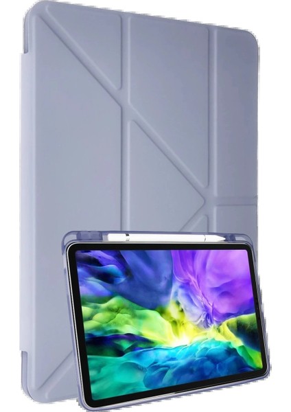 Bfs iPad Air 4 10.9 Kılıf Kalemlikli Mars Tablet Kılıfı - Açık Mor