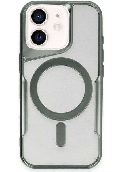 iPhone 11 Kılıf Boyi Magsafe Silikon Kapak - Yeşil