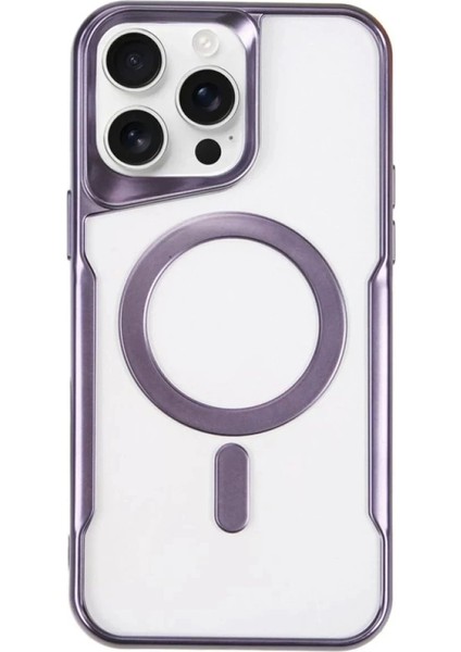 iPhone 14 Pro Kılıf Boyi Magsafe Silikon Kapak - Derin Mor
