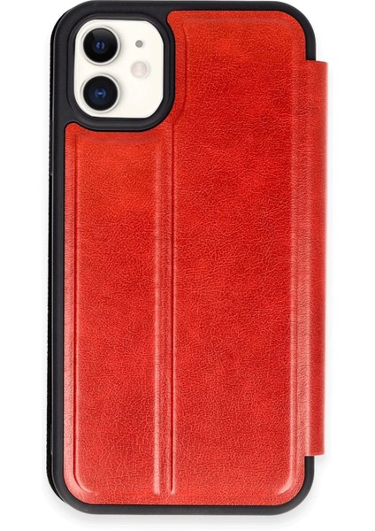 iPhone 11 Kılıf Flip Cover - Kırmızı