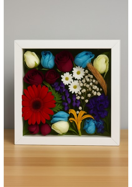 Gerçek Camlı Derin Anı Çerçevesi 25X25 cm | Hatıra, Gül ve Obje Kutusu | Dekoratif Ahşap Anı Çerçevesi | 3D Anı Kutusu indirimleri