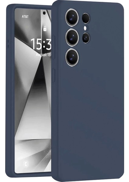 Samsung Galaxy S25 Ultra Kılıf Nano Içi Kadife Silikon - Lacivert