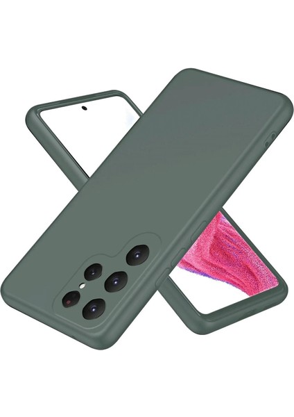 Samsung Galaxy S25 Ultra Kılıf First Silikon - Koyu Yeşil