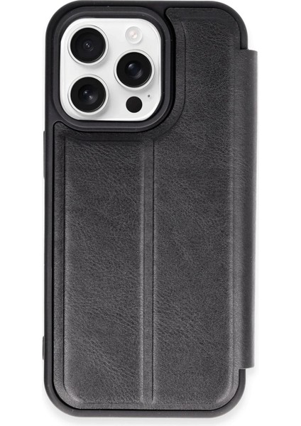 iPhone 14 Pro Max Kılıf Flip Cover - Siyah