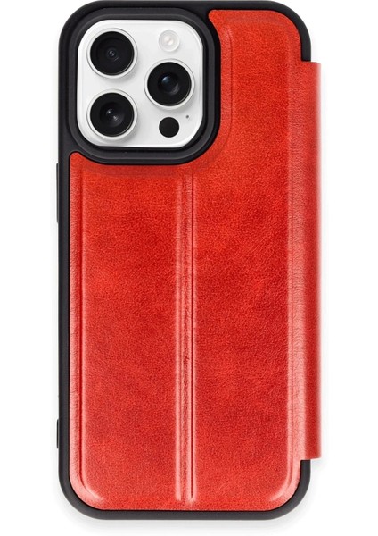 iPhone 14 Pro Kılıf Flip Cover - Kırmızı