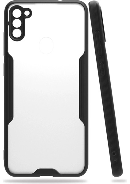 Samsung Galaxy A11 Kılıf Platin Silikon - Siyah