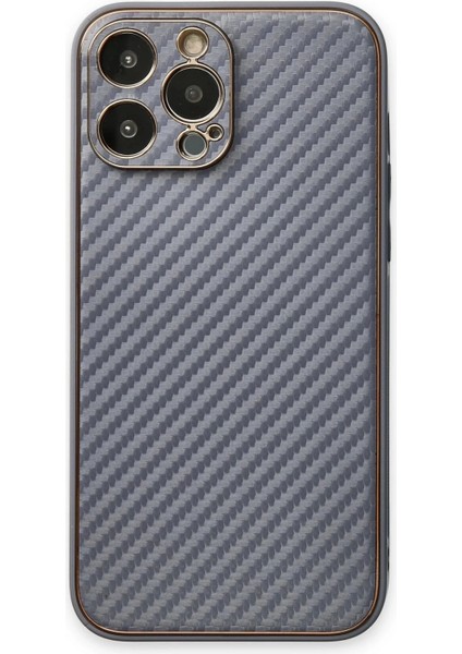 iPhone 13 Pro Max Kılıf Coco Karbon Silikon - Gri