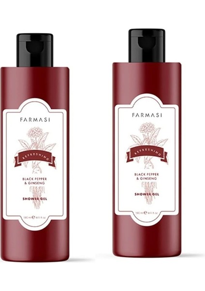 Black Pepper & Ginseng Shower Gel 500ML x 2 Adet