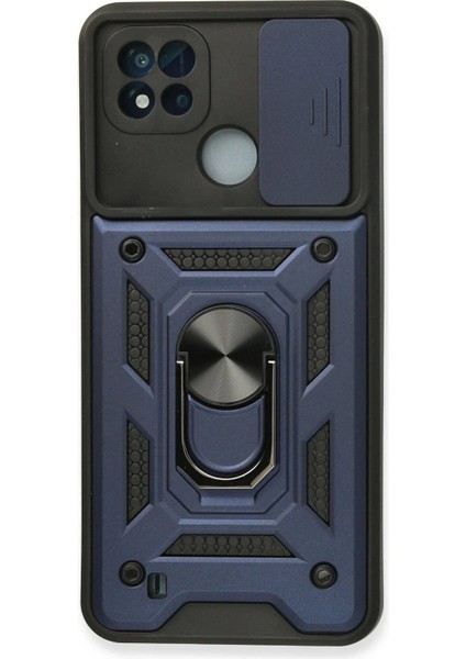 Realme C11 2021 Kılıf Pars Lens Yüzüklü Silikon - Lacivert