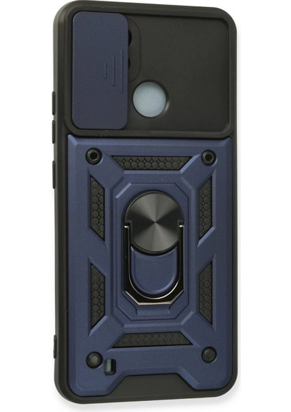 Realme C11 2021 Kılıf Pars Lens Yüzüklü Silikon - Lacivert fiyatları