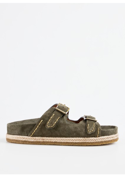 Haki Erkek Terlik Turbach Double Strap